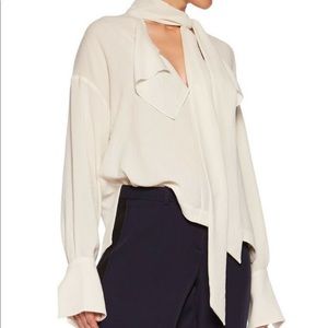 IRO Paris Zarja pussy-bow crepe de chine blouse